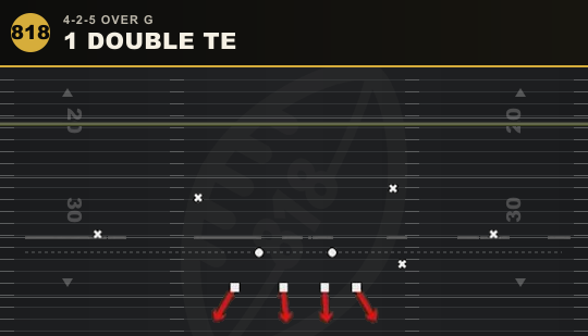 1 DOUBLE TE from 4-2-5 Over G