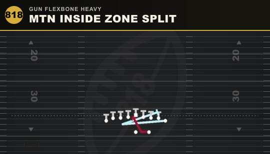 MTN INSIDE ZONE SPLIT from Gun Flexbone Heavy