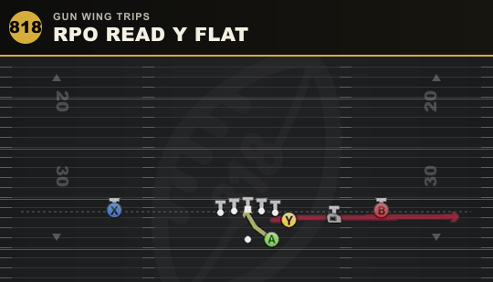 RPO READ Y FLAT from Gun Wing Trips