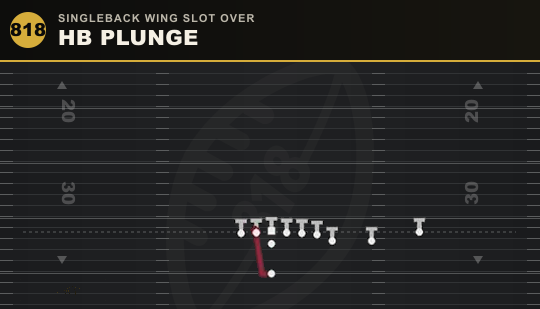 HB PLUNGE from Singleback Wing Slot Over