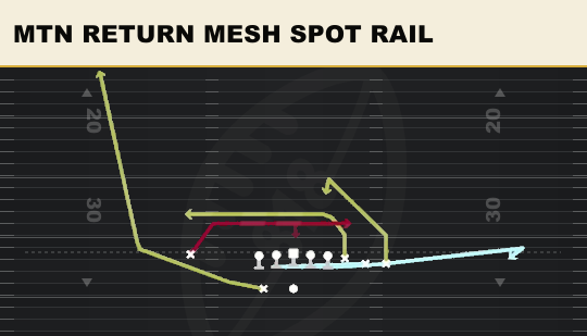 MTN RETURN MESH SPOT RAIL from Bunch Y-Trips