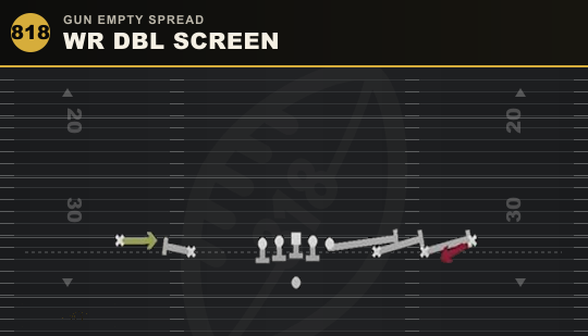 WR DBL SCREEN from Gun Empty Spread