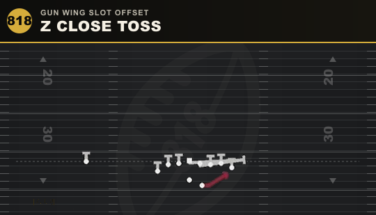 Z CLOSE TOSS from Gun Wing Slot Offset