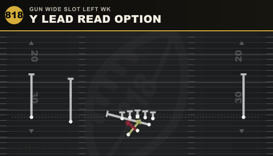 Y LEAD READ OPTION from Gun Wide Slot Left Wk