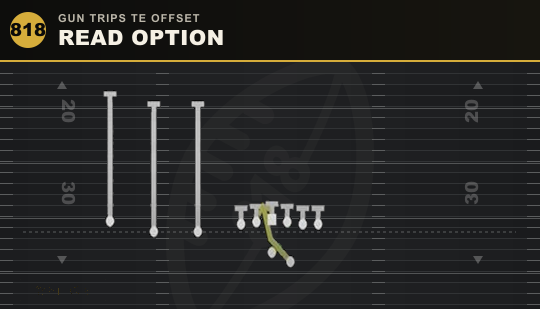 READ OPTION from Gun Trips TE Offset