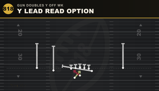 Y LEAD READ OPTION from Gun Doubles Y Off Wk