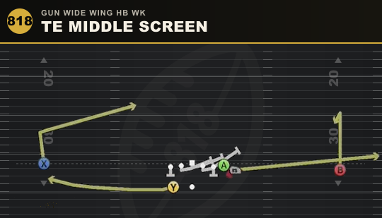 TE MIDDLE SCREEN from Gun Wide Wing HB Wk