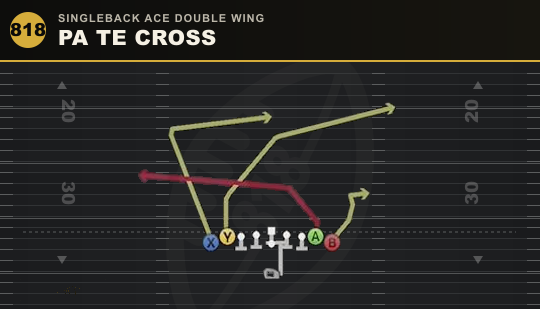 PA TE CROSS from Singleback Ace Double Wing