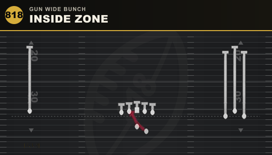 INSIDE ZONE from Gun Wide Bunch