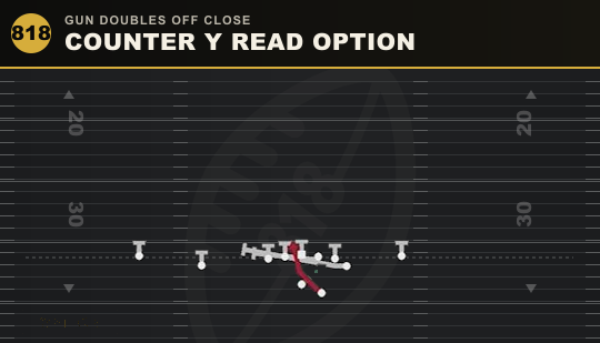 COUNTER Y READ OPTION from Gun Doubles Off Close