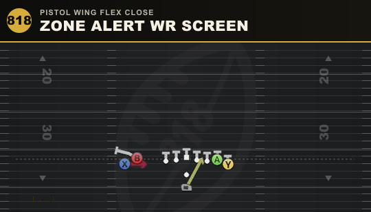 ZONE ALERT WR SCREEN from Pistol Wing Flex Close