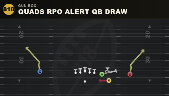QUADS RPO ALERT QB DRAW from Gun Box