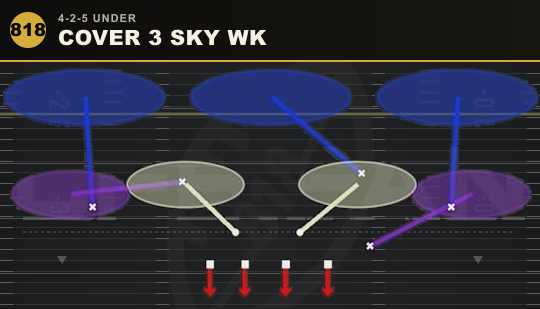 COVER 3 SKY WK from 4-2-5 Under