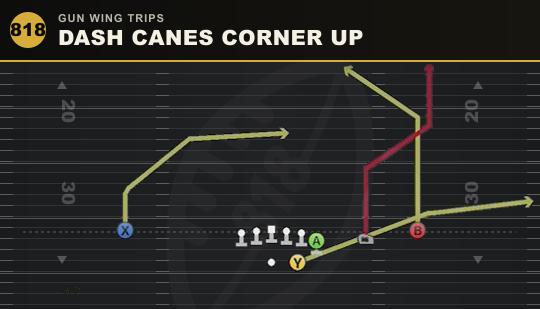 DASH CANES CORNER UP from Gun Wing Trips