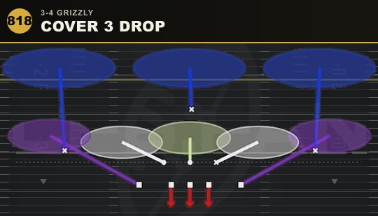 COVER 3 DROP from 3-4 Grizzly