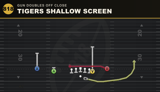 TIGERS SHALLOW SCREEN from Gun Doubles Off Close