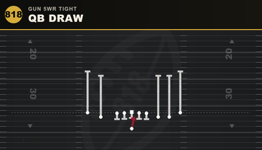 QB DRAW from Gun 5WR Tight