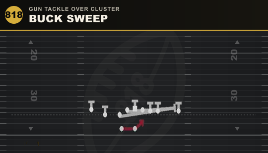 BUCK SWEEP from Gun Tackle Over Cluster