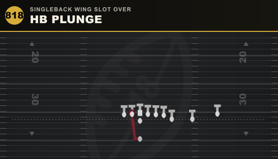HB PLUNGE from Singleback Wing Slot Over