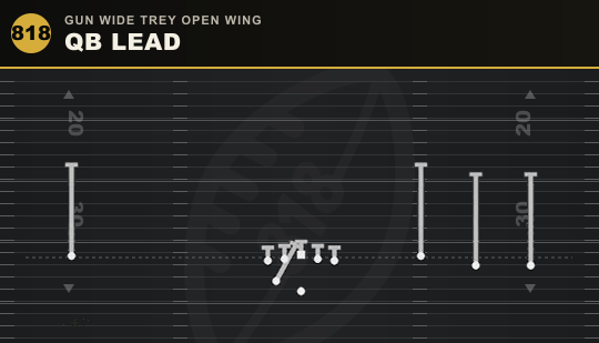 QB LEAD from Gun Wide Trey Open Wing