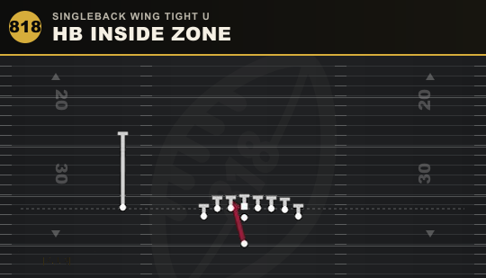 HB INSIDE ZONE from Singleback Wing Tight U