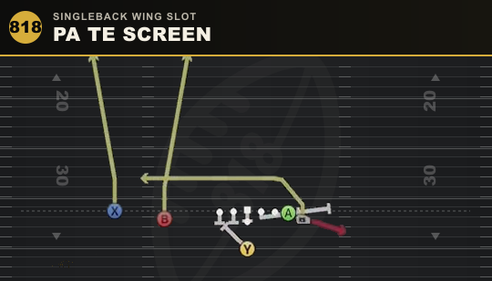PA TE SCREEN from Singleback Wing Slot