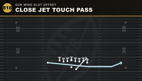 CLOSE JET TOUCH PASS from Gun Wing Slot Offset