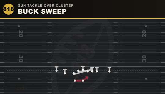 BUCK SWEEP from Gun Tackle Over Cluster