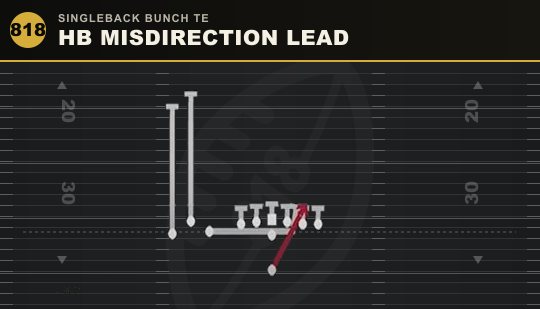 HB MISDIRECTION LEAD from Singleback Bunch TE