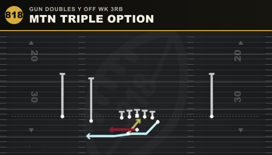 MTN TRIPLE OPTION from Gun Doubles Y Off Wk 3RB