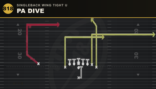 PA DIVE from Singleback Wing Tight U