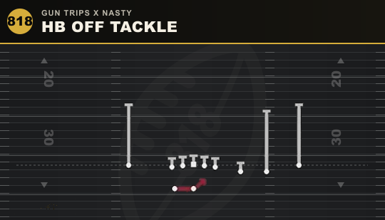 HB OFF TACKLE from Gun Trips X Nasty