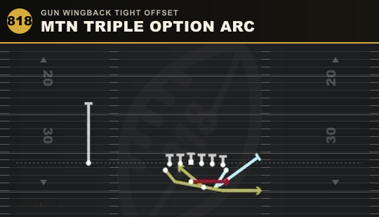 MTN TRIPLE OPTION ARC from Gun Wingback Tight Offset