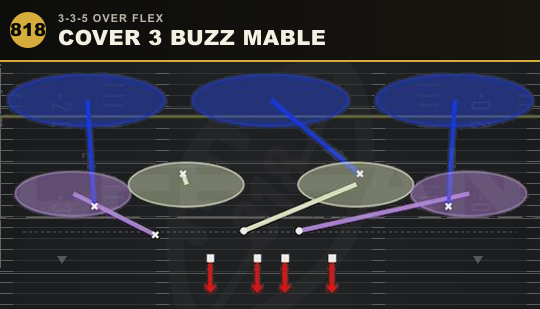 COVER 3 BUZZ MABLE from 3-3-5 Over Flex