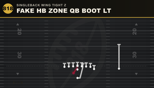 FAKE HB ZONE QB BOOT LT from Singleback Wing Tight Z