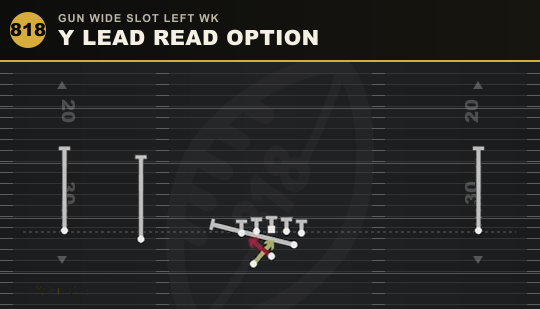 Y LEAD READ OPTION from Gun Wide Slot Left Wk