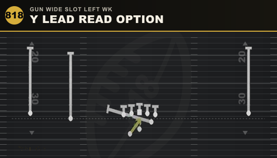 Y LEAD READ OPTION from Gun Wide Slot Left Wk