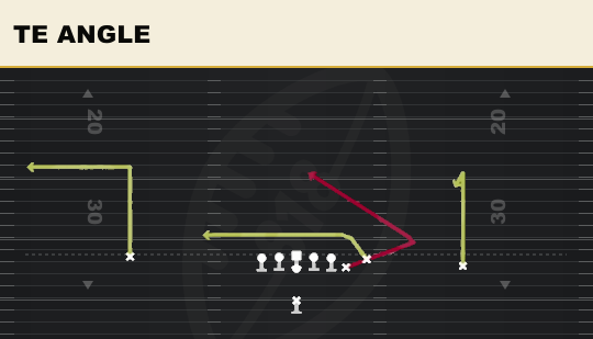 TE ANGLE from East
