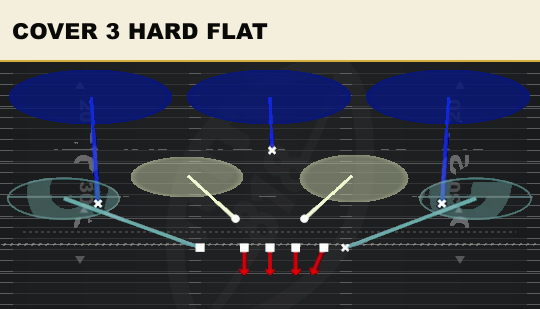COVER 3 HARD FLAT from 3-4 Bear
