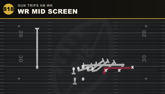 WR MID SCREEN from Gun Trips HB Wk