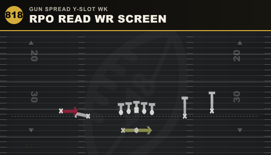 RPO READ WR SCREEN from Gun Spread Y-Slot Wk