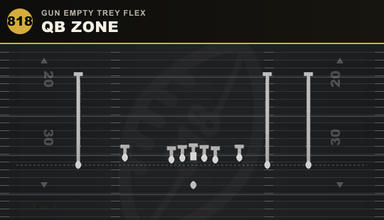 QB ZONE from Gun Empty Trey Flex