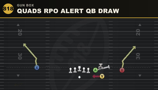QUADS RPO ALERT QB DRAW from Gun Box