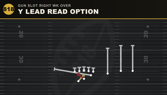 Y LEAD READ OPTION from Gun Slot Right Wk Over