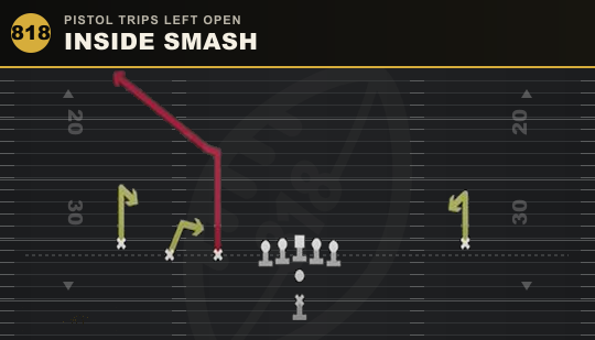 INSIDE SMASH from Pistol Trips Left Open