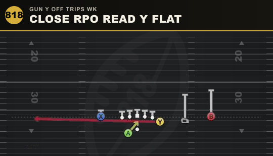CLOSE RPO READ Y FLAT from Gun Y Off Trips Wk