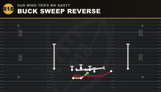 BUCK SWEEP REVERSE from Gun Wing Trips Wk Nasty