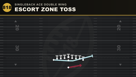 ESCORT ZONE TOSS from Singleback Ace Double Wing