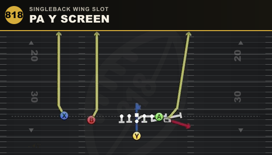 PA Y SCREEN from Singleback Wing Slot