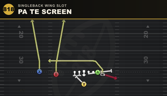 PA TE SCREEN from Singleback Wing Slot